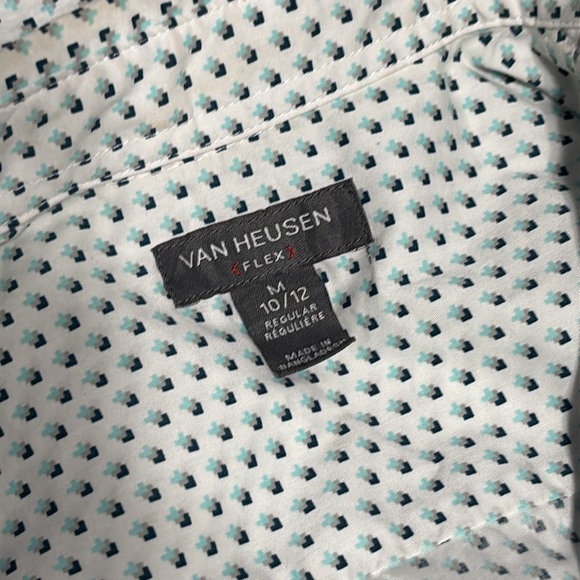 Van Heusen Boys Stretch Arrow Geo Print Shirt 10/12 Regular - Picture 7 of 8